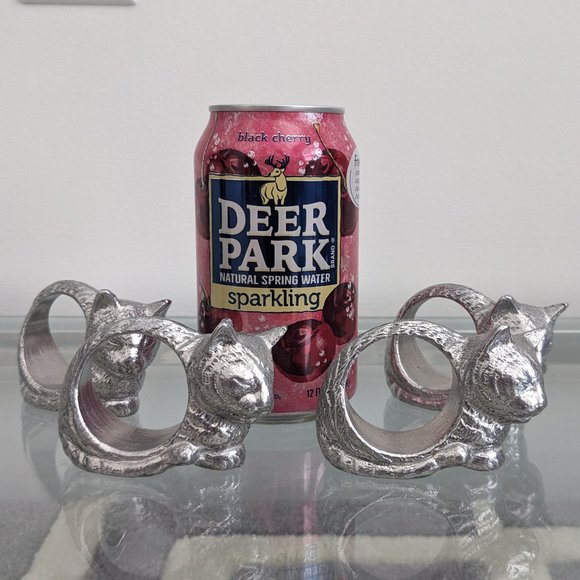 Set of 10 Vtg Arthur Court Sleepy Kitten Cat Napkin Rings Kitty Cats Lover - Picture 6 of 15